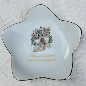 Rabbits Porcelain jewelry or‎ knick knack dish